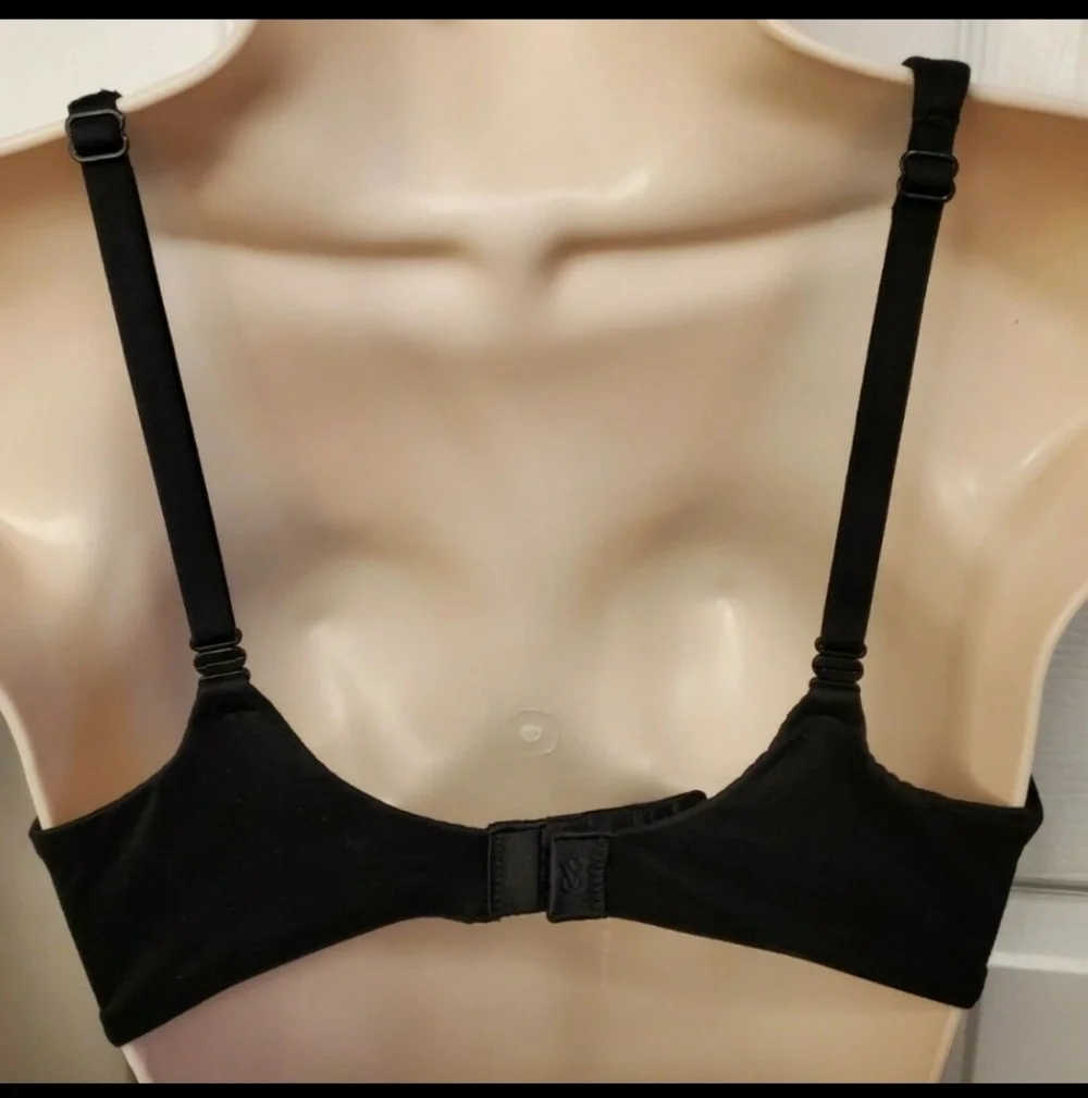 NWT Victoria's Secret Body by Victoria Unlined Demi Bra 32DD Solid Black - Picture 6 of 16